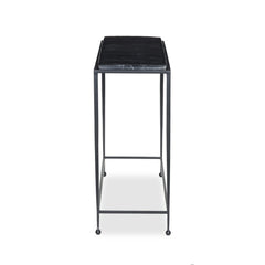 Dalston Cast Glass Console Table Smoked Black Cast Glass