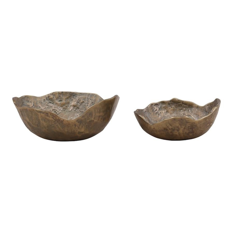 Damara Bowl Set of 2 Antique Brass by Dovetail - product view