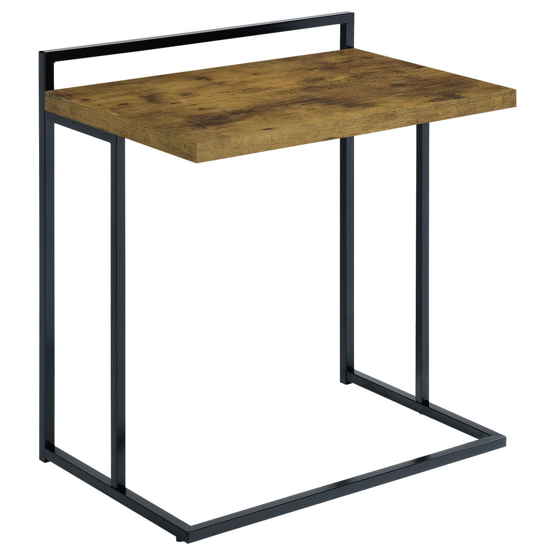 Dani Rectangular C-Shaped Sofa Side Table Rustic Nutmeg - What&