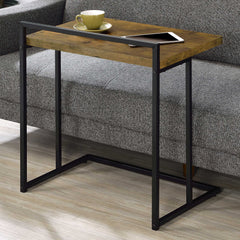 Dani Rectangular C-Shaped Sofa Side Table Rustic Nutmeg - What&