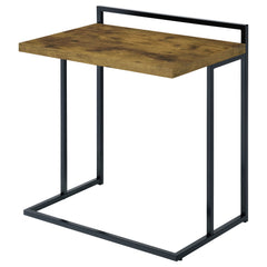 Dani Rectangular C-Shaped Sofa Side Table Rustic Nutmeg - What&