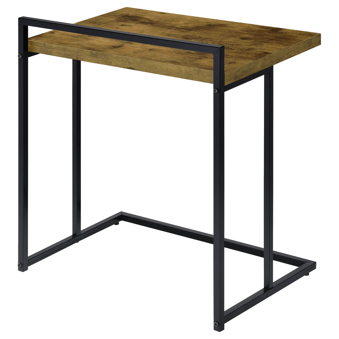 Dani Rectangular C-Shaped Sofa Side Table Rustic Nutmeg - What&