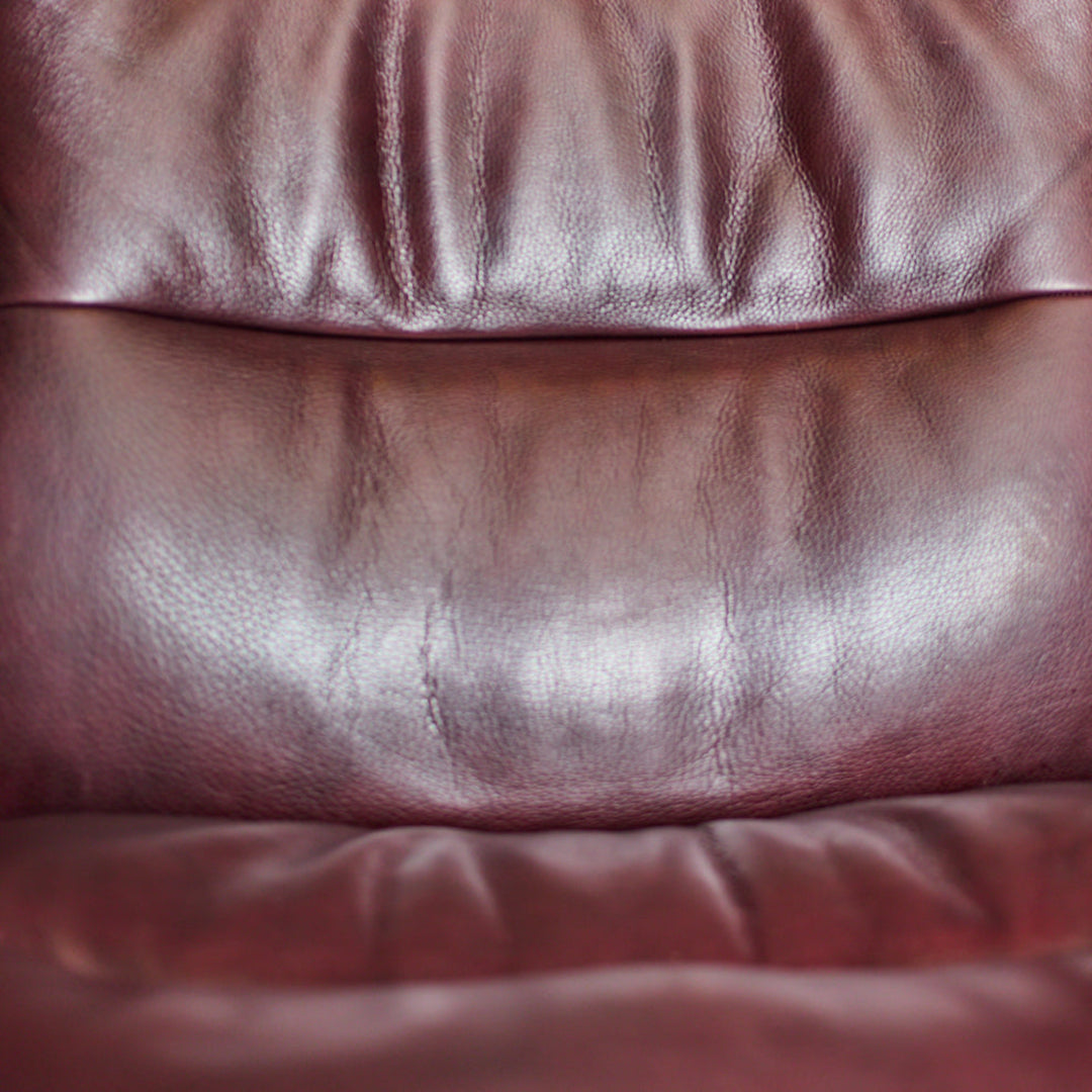Danish Modern Leather Recliner detail view 2 - Whats New Furniture - Portland, Oregon