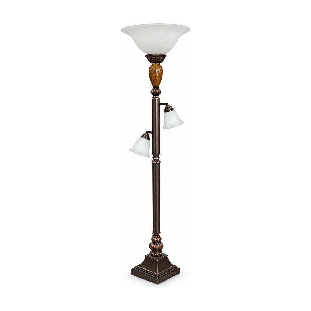 Dark Bronze torchiere floor lamp with a wide uplight bowl - Whats New Furniture Portland OR