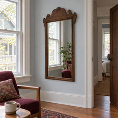 Vintage Mirror in Walnut styled in a Portland home - Whats New Furniture