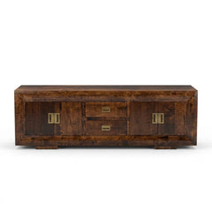 Dark Wood Low Credenza - consignment furniture Portland