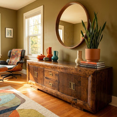 Dark Wood Low Credenza - view 5