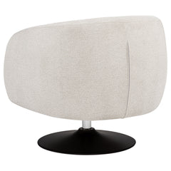 Dave Upholstered Barrel Back Swivel Club Chair Beige - What&