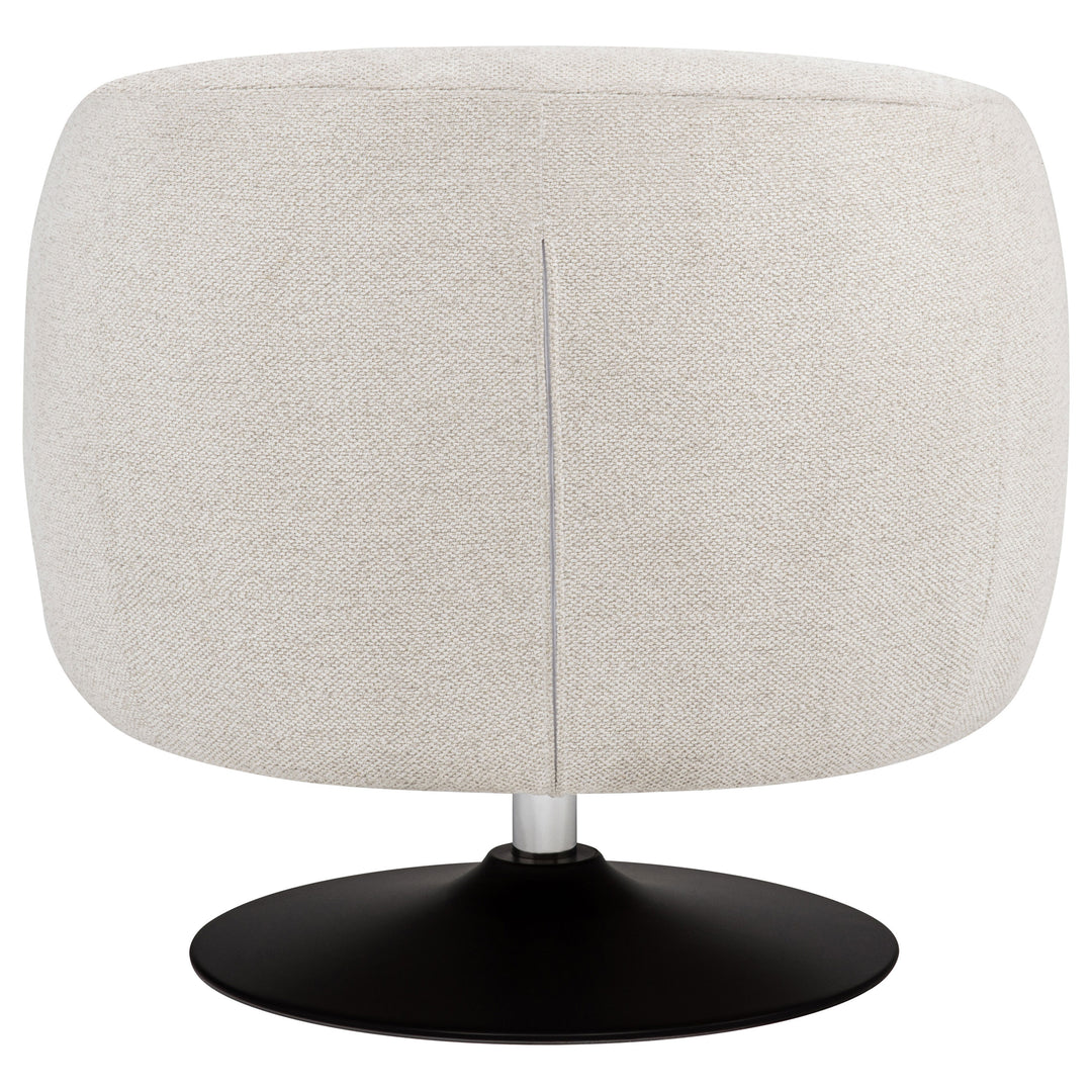 Dave Upholstered Barrel Back Swivel Club Chair Beige - What&