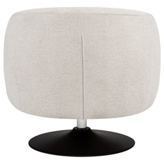 Dave Upholstered Barrel Back Swivel Club Chair Beige - What&