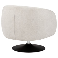 Dave Upholstered Barrel Back Swivel Club Chair Beige - What&