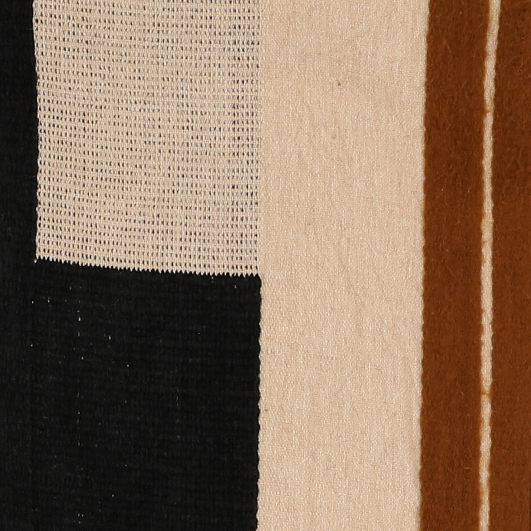 Dayla Throw - Black Color-Block in Black - detail 1 studio view - Throw by Dovetail - Whats New Furniture Portland OR