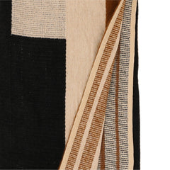 Dayla Throw - Black Color-Block in Black - detail 2 studio view - Throw by Dovetail - Whats New Furniture Portland OR