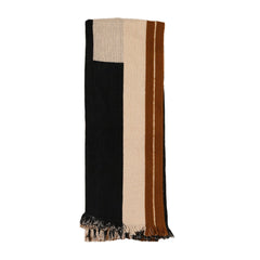 Dayla Throw - Black Color-Block in Black - front three-quarter studio view - Throw by Dovetail - Whats New Furniture Portland OR