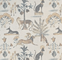 Animalia Fawn Egyptian print throw pillow fabric detail by Decor Fifty-Five - Whats New Furniture Portland OR