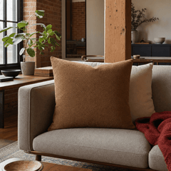 Beckett Honeycomb Throw Pillow styled in a Portland Alberta Arts sitting room lifestyle - Whats New Furniture