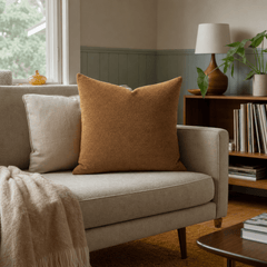 Beckett Honeycomb Throw Pillow styled in a Portland living room lifestyle - Whats New Furniture