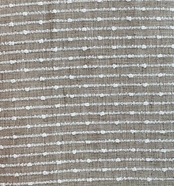 Deja Vu Harvest Slub Stripe Throw Pillow fabric close-up by Decor Fifty-Five - Whats New Furniture Portland OR