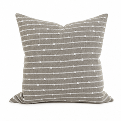 Deja Vu Harvest Slub Stripe Throw Pillow front view by Decor Fifty-Five - Whats New Furniture Portland OR