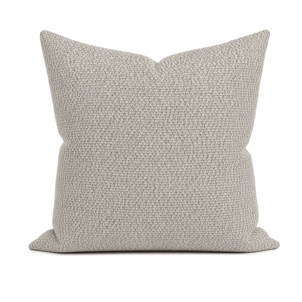 Nubby Sandstone Textured Throw Pillow front view by Decor Fifty-Five - Whats New Furniture Portland OR