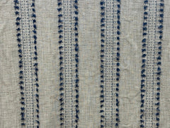 Sugar and Spice Indigo Cut-Yarn Throw Pillow fabric close-up by Decor Fifty-Five - Whats New Furniture Portland OR