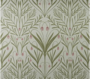 Tendril Basil green botanical print throw pillow fabric detail by Decor Fifty-Five - Whats New Furniture Portland OR