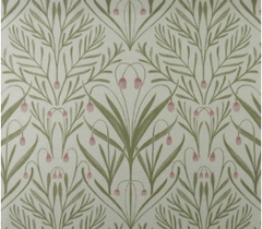 Tendril Basil green botanical print throw pillow fabric detail by Decor Fifty-Five - Whats New Furniture Portland OR