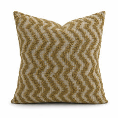 Upland Meadow olive boucle throw pillow front view by Decor Fifty-Five - Whats New Furniture Portland OR