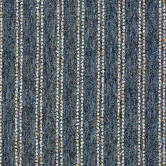 Vanishing Indigo Chenille Stripe Throw Pillow fabric close-up by Decor Fifty-Five - Whats New Furniture Portland OR