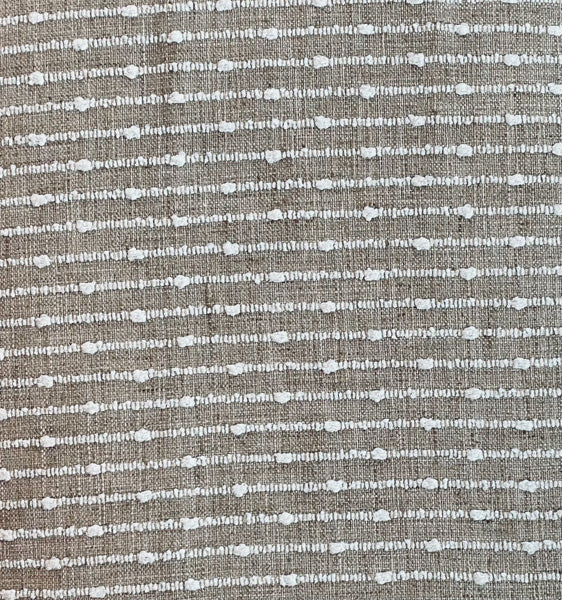 Deja Vu Harvest Slub Stripe Throw Pillow fabric close-up by Decor Fifty-Five - Whats New Furniture Portland OR