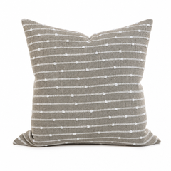Deja Vu Harvest Slub Stripe Throw Pillow front view by Decor Fifty-Five - Whats New Furniture Portland OR