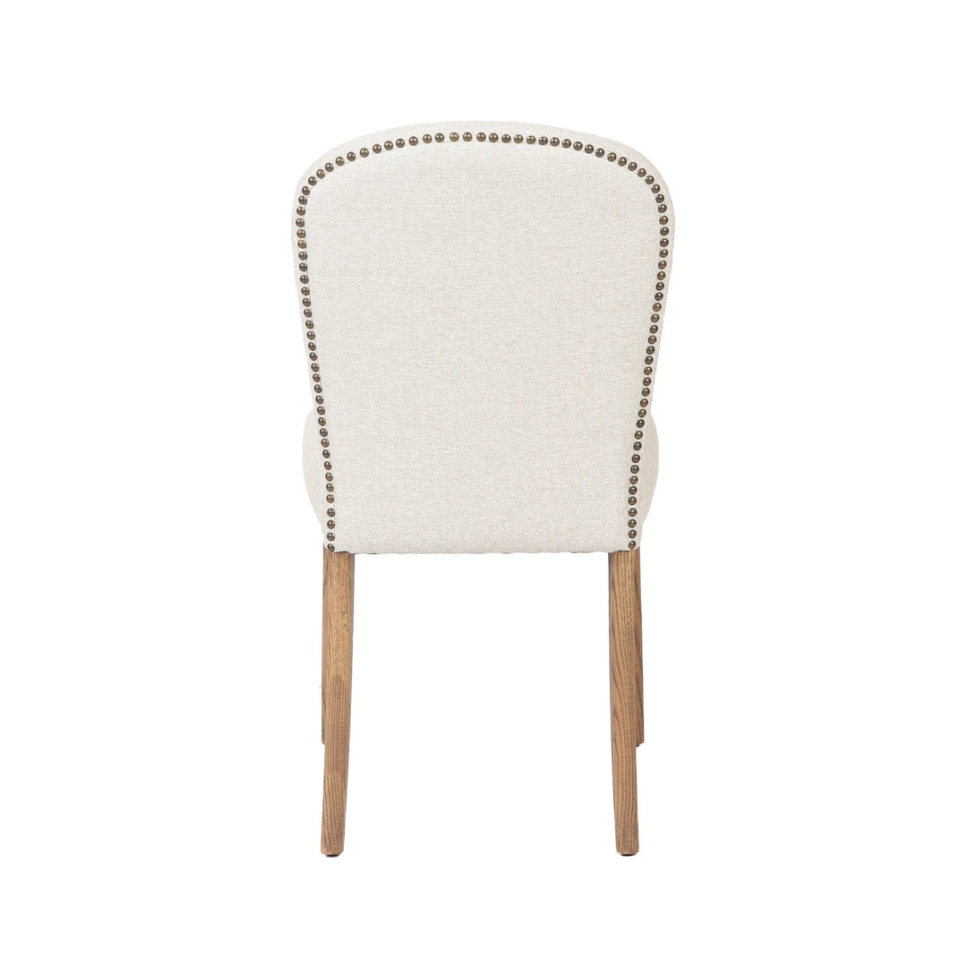 Delilah Dining Chair in Cream back view - upholstered dining chair by LH Imports - Whats New Furniture Portland OR