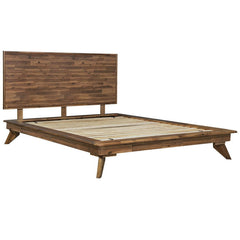 Denali American Walnut Queen Bed - back view - mid-century modern beds - Whats New Furniture Portland OR