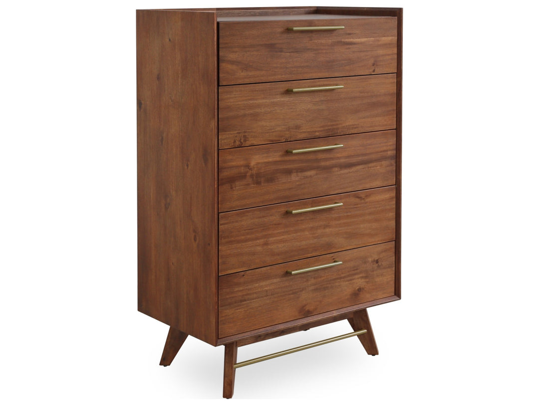 Denali High Chest in American walnut - mid-century walnut high chest by Unique Furniture - Whats New Furniture Portland OR