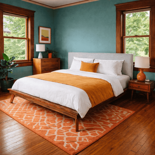 Denali Upholstered Queen Platform Bed in Grey Walnut side angle - upholstered queen platform bed by Unique Furniture - Whats New Furniture Portland OR