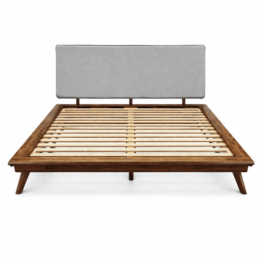 Denali Upholstered Queen Platform Bed in Grey Walnut - upholstered queen platform bed by Unique Furniture - Whats New Furniture Portland OR