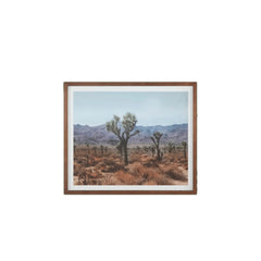 Desert Art framed print of Joshua tree desert landscape in walnut frame by Moe&