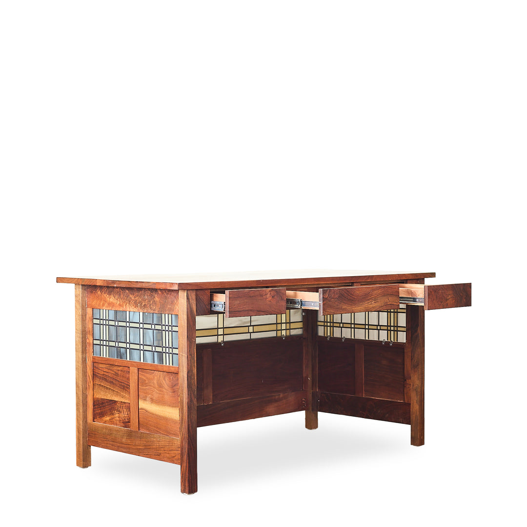 Desk with Panel Insert detail view 2 - Whats New Furniture - Portland, Oregon