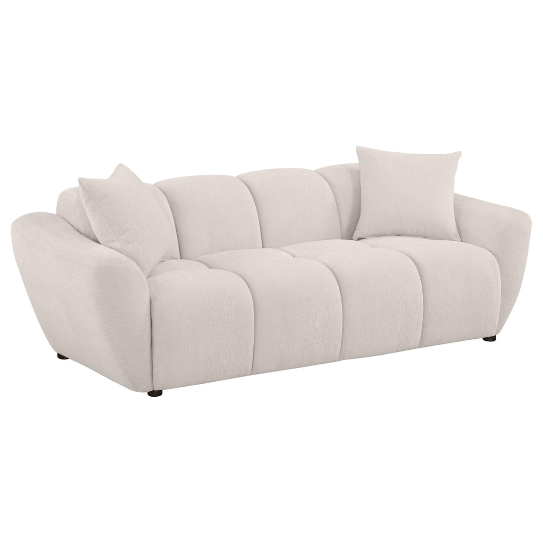 Destino Chenille Upholstered Splayed Arm Sofa Greige - What&