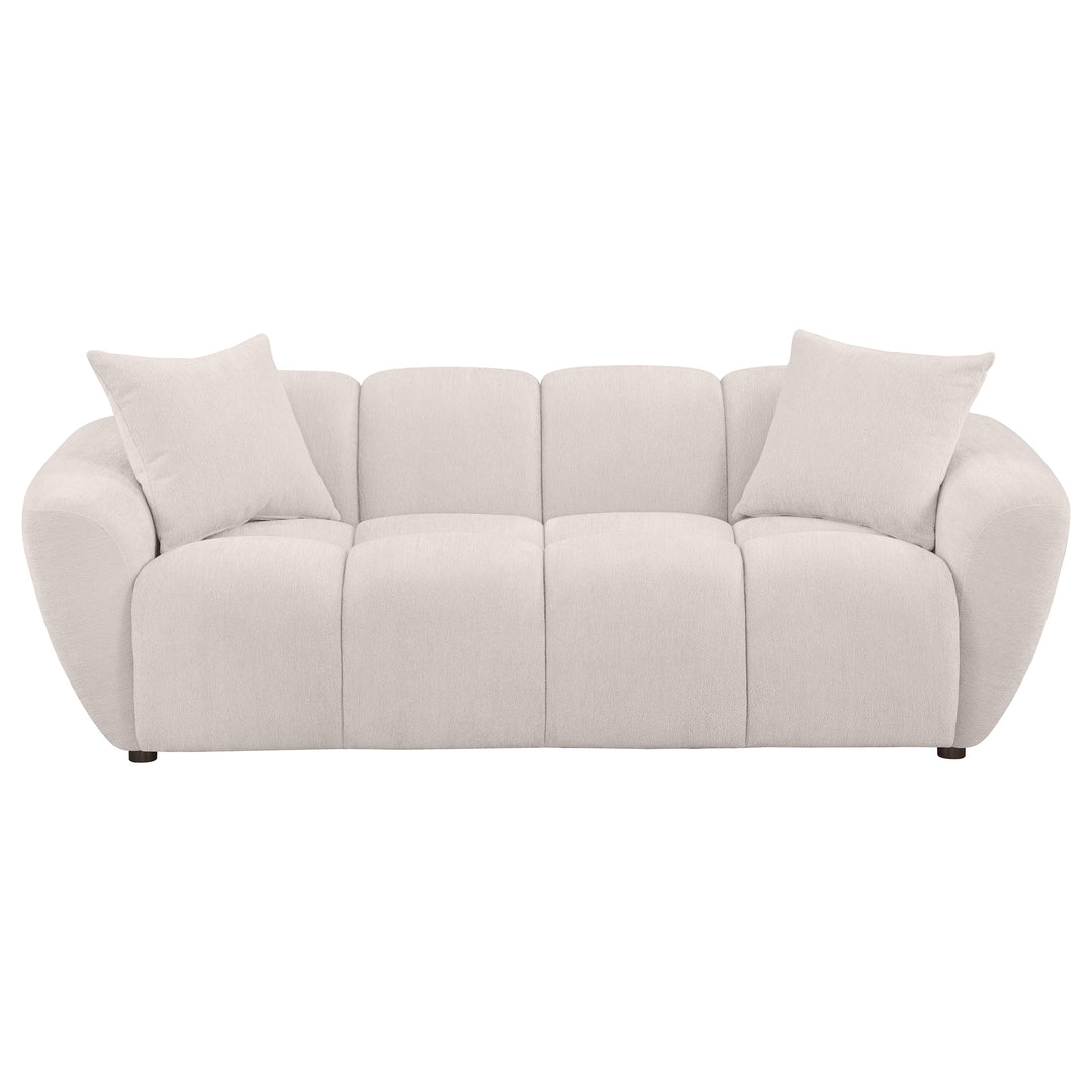 Destino Chenille Upholstered Splayed Arm Sofa Greige - What&