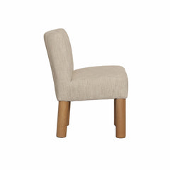 Destiny Dining Chair in Tweed Natural side view - upholstered dining chair by LH Imports - Whats New Furniture Portland OR