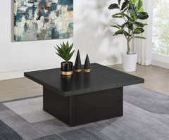 Devar Square Engineered Wood Cocktail Coffee Table Black - What&