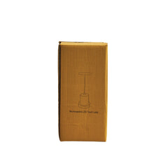 Metal &amp; Mango Wood LED Table Lamp with Touch Sensor, Antique Brass