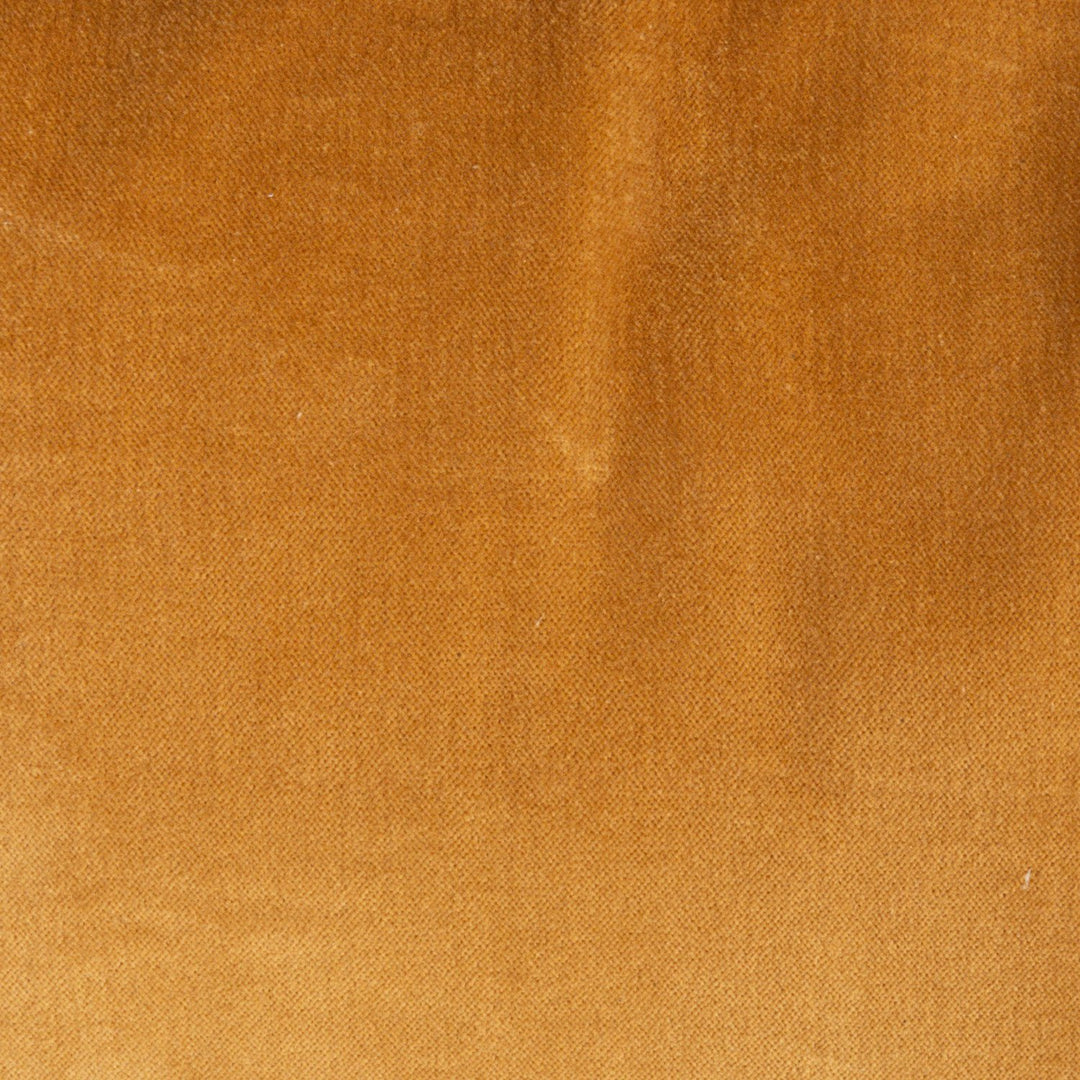 20" Square Cotton Velvet Pillow with Ruffled Trim, Mustard