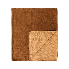 60"L x 50"W Cotton Velvet Throw with Hand-Embroidered Kantha Stitch