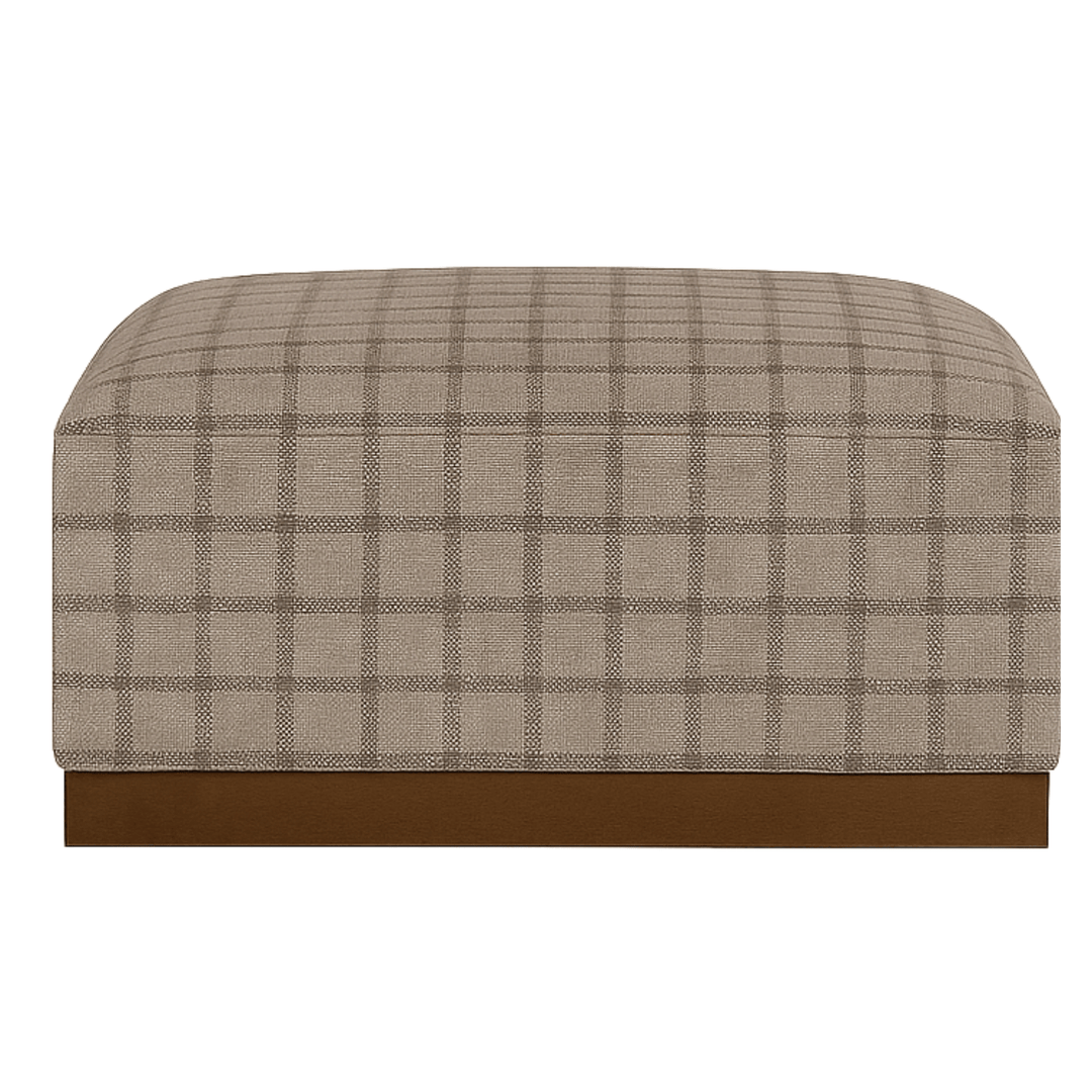 Dimitry Modular Sectional in plaid lifestyle setting - modular sectional sofa by Rowe - Whats New Furniture Portland OR