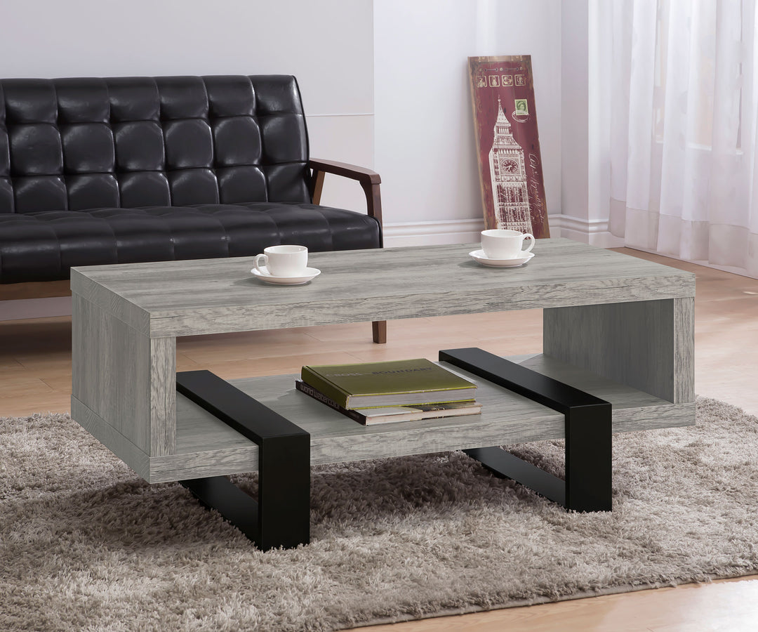 Dinard Engineered Wood Cocktail Coffee Table Grey Driftwood - What&