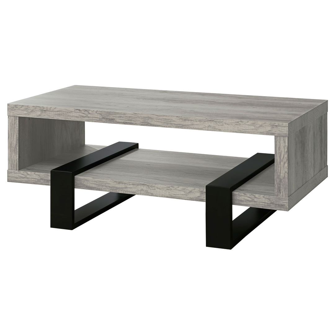 Dinard Engineered Wood Cocktail Coffee Table Grey Driftwood - What&