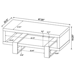 Dinard Engineered Wood Cocktail Coffee Table Grey Driftwood - What&