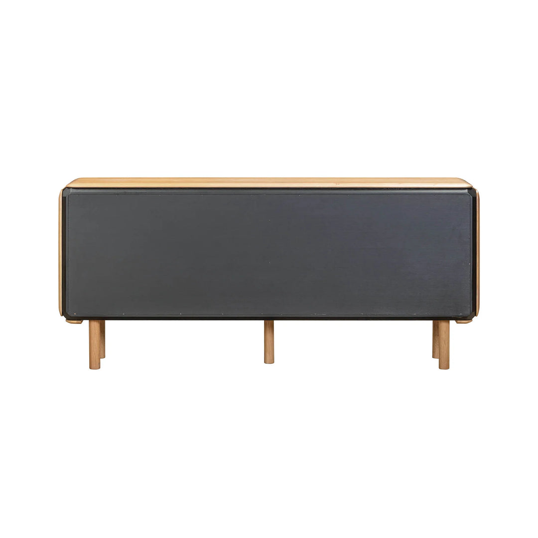 Distillery 4 Door Sideboard in Natural Black back view - oak four door sideboard by LH Imports - Whats New Furniture Portland OR